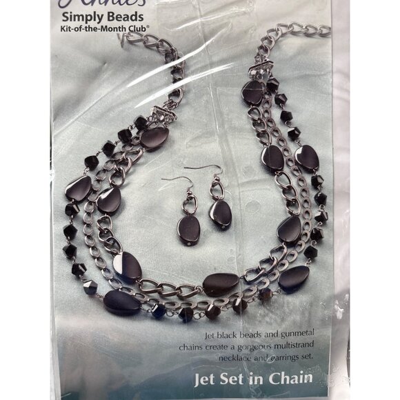 Annies Simply Beads Jet Set In Chain Jewelry Kit - Necklace & Earrings Set Mater - Picture 2 of 8
